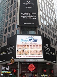 dop n' lift procedure featured on a times square billboard in manhattan