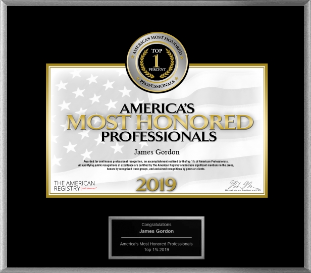 Americas most honored professionals 2019 featuring james r. gordon
