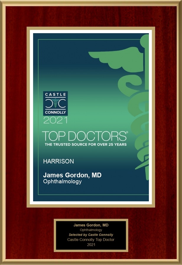 2021 top doctors award from castle connolly for james gordon