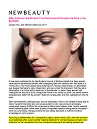 new beauty magazine page featuring dr. James Gordon