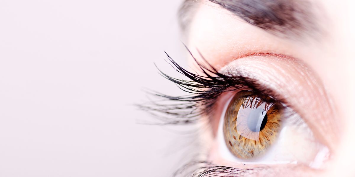 Close up of a woman's eye from the side profile