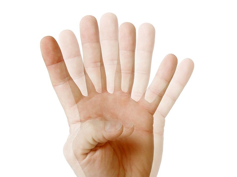 what a hand looks like with double vision